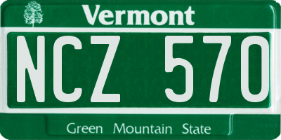 VT license plate NCZ570