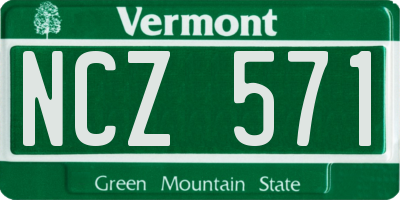VT license plate NCZ571