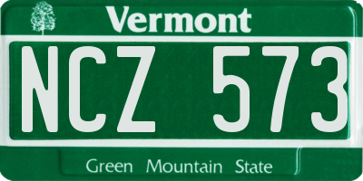 VT license plate NCZ573
