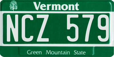 VT license plate NCZ579