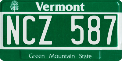 VT license plate NCZ587
