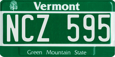 VT license plate NCZ595