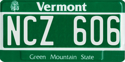VT license plate NCZ606