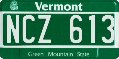 VT license plate NCZ613