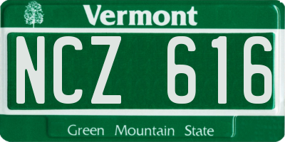 VT license plate NCZ616