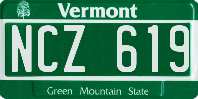 VT license plate NCZ619