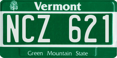 VT license plate NCZ621