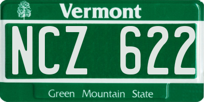 VT license plate NCZ622