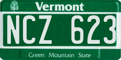 VT license plate NCZ623