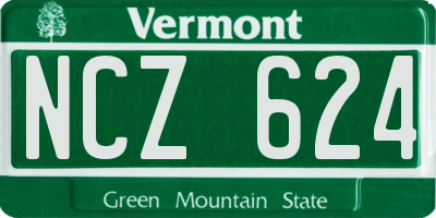 VT license plate NCZ624