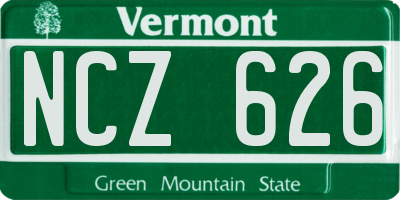 VT license plate NCZ626