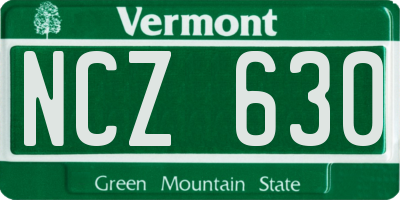 VT license plate NCZ630