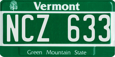 VT license plate NCZ633