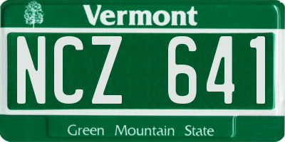 VT license plate NCZ641