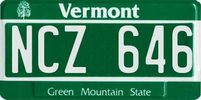 VT license plate NCZ646