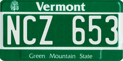 VT license plate NCZ653