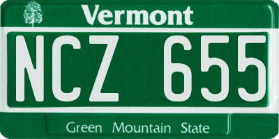 VT license plate NCZ655