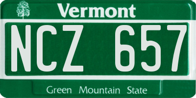 VT license plate NCZ657