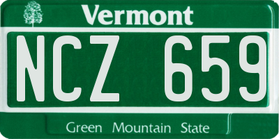 VT license plate NCZ659