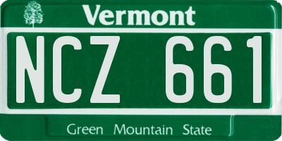 VT license plate NCZ661