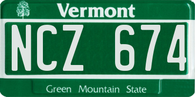 VT license plate NCZ674