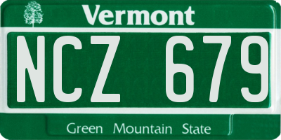 VT license plate NCZ679