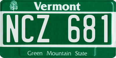 VT license plate NCZ681