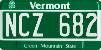 VT license plate NCZ682