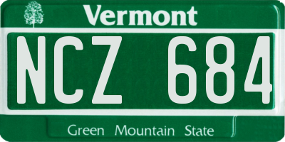 VT license plate NCZ684