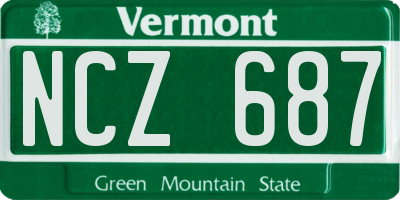 VT license plate NCZ687