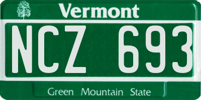 VT license plate NCZ693