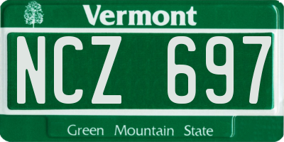VT license plate NCZ697