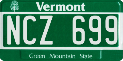 VT license plate NCZ699