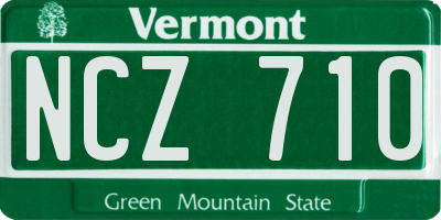 VT license plate NCZ710