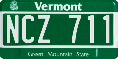 VT license plate NCZ711