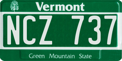 VT license plate NCZ737