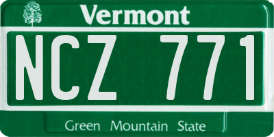 VT license plate NCZ771