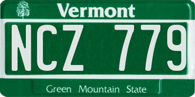 VT license plate NCZ779