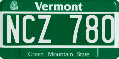 VT license plate NCZ780
