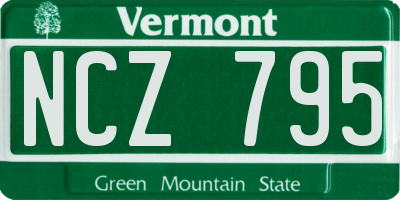 VT license plate NCZ795