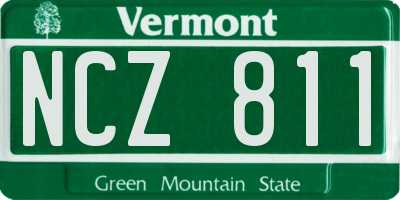 VT license plate NCZ811