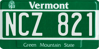 VT license plate NCZ821