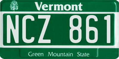 VT license plate NCZ861