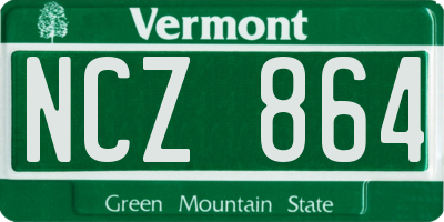 VT license plate NCZ864