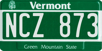 VT license plate NCZ873