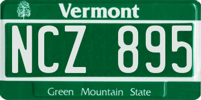 VT license plate NCZ895