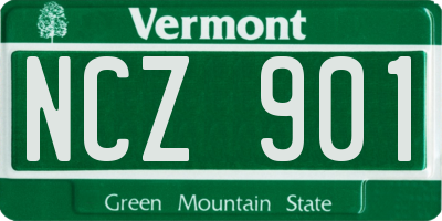 VT license plate NCZ901