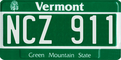 VT license plate NCZ911