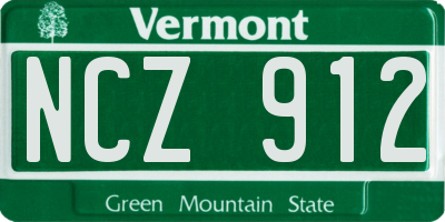 VT license plate NCZ912