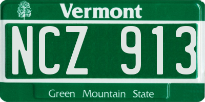 VT license plate NCZ913